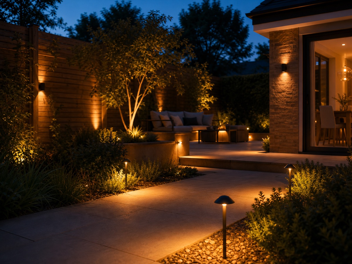 Garden lighting installation in Chichester